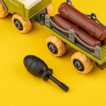 Игровой набор-конструктор OTAMANKO Веселый хутор: комбайн с прицепом, кони, коровы и овца (532.01.64) - Pampik - 9