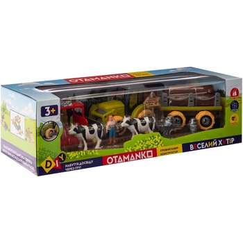 Ігровий набір-конструкторOTAMANKO Веселий хутір: трактор з причепом та молочна ферма з коровами (532.01.59) - Pampik - 8