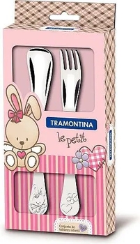 Набор столовых приборов для детей Tramontina Baby Le Petit pink, 2 предмета (66973/015) - Pampik