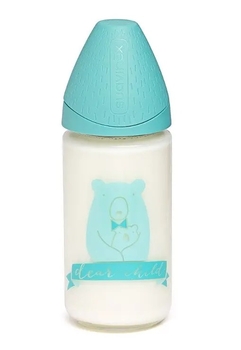 Пляшка для годування Suavinex Сенс життя, 240 мл, бірюзовий (303004) - Pampik