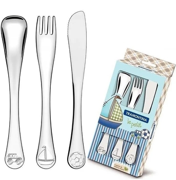 Набір столових приборів для дітей Tramontina Baby Le Petit blue, 3 предмета (66973/000) - Pampik