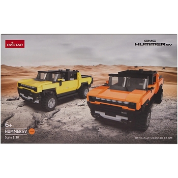 Машинка-конструктор Rastar Bricks Hummer EV 1:30, 454 деталей, помаранчевий (454.00.88) - Pampik - 6