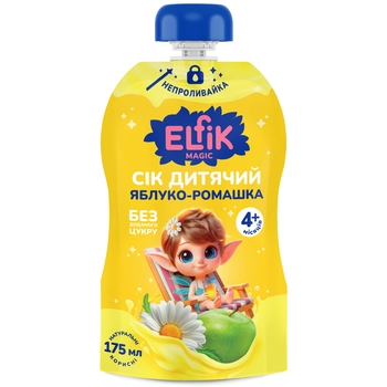 Сік дитячий Elfik Magic Яблуко-Ромашка, 175 мл (361709) - Pampik