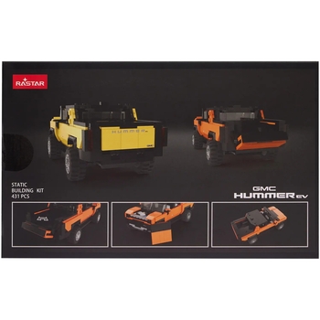 Машинка-конструктор Rastar Bricks Hummer EV 1:30, 454 деталей, помаранчевий (454.00.88) - Pampik - 7
