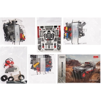 Машинка-конструктор Rastar Bricks Audi RS Q e-tron 1:30, 367 деталей, серый (454.00.87) - Pampik - 6