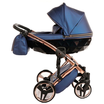 Універсальна коляска 2в1 Junama Fluo line V3 01, синій (J-Fl-01) - Pampik - 4