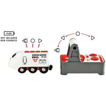 Локомотив для залізниці Brio на р/у з вагоном та пасажиром (33510) - Pampik - 4