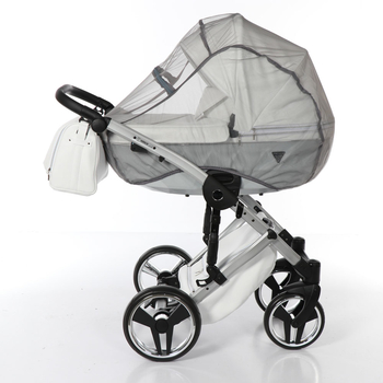 Універсальна коляска 2в1 Junama Mirror Satin 04, білий (J-MS-04) - Pampik - 8