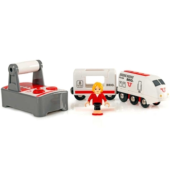 Локомотив для залізниці Brio на р/у з вагоном та пасажиром (33510) - Pampik - 2