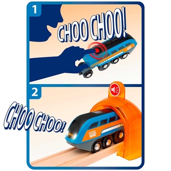 Локомотив для железной дороги Brio Smart Tech со звукозаписью (33971) - Pampik - 3