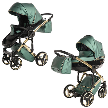Універсальна коляска 2в1 Junama Fluo line V3 02, зелений (J-Fl-02) - Pampik