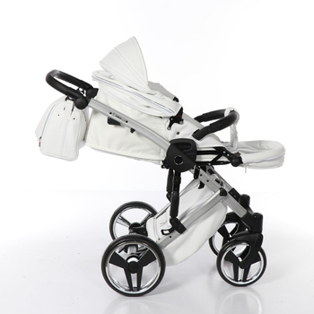 Універсальна коляска 2в1 Junama Mirror Satin 04, білий (J-MS-04) - Pampik - 15