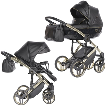 Універсальна коляска 2в1 Junama Fluo line V3 04, чорний (J-Fl-01) - Pampik