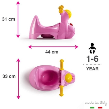 Горщик OK Baby Scooter зі звуковою фарою, малиновий (38226630) - Pampik - 4