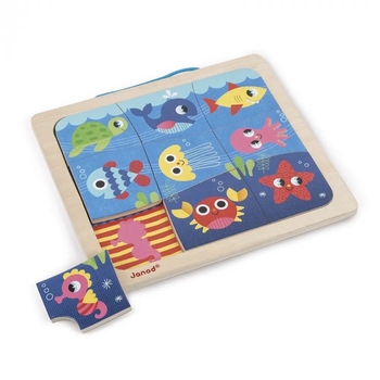 Пазли на магніті Janod Рибки, 9 елементів (J08181) - Pampik - 3