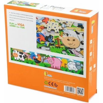 Пазлы Viga Toys Ферма, 48 элементов (50069) - Pampik - 2