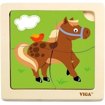 Пазл Viga Toys Лошадь, 4 элемента (51312) - Pampik