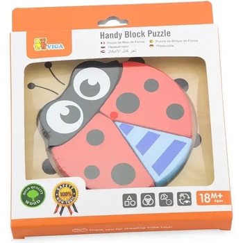 Пазл Viga Toys Божья коровка, 4 элемента (50168) - Pampik - 3