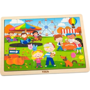 Пазл Viga Toys Времена года Осінь, 24 елемента (51271) - Pampik - 2