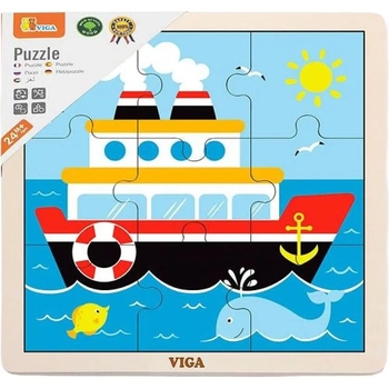 Пазл Viga Toys Корабль, 9 элементов (51445) - Pampik - 2