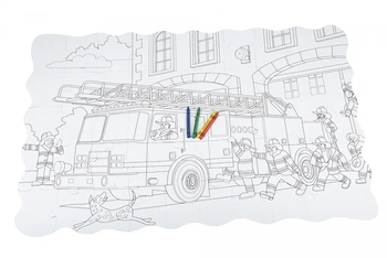 Пазл-раскраска Same Toy Пожарная машина, 50 элементов (2038Ut) - Pampik - 3