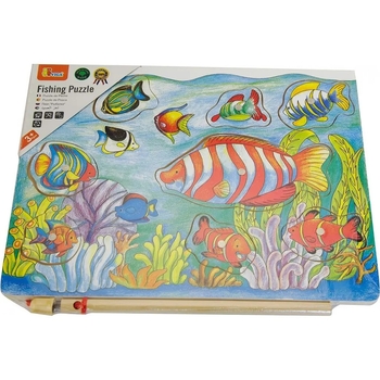 Магнитный пазл Viga Toys Рыбалка, 8 элементов (58423) - Pampik - 2
