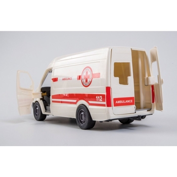 Автомобіль Tigres Mercedes-Benz Sprinter Швидка допомога, на планшетці, білий (39712) - Pampik - 3