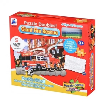 Пазл-раскраска Same Toy Пожарная машина, 50 элементов (2038Ut) - Pampik