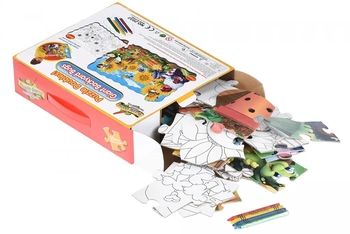 Пазл-раскраска Same Toy Жуки на заднем дворе, 50 элементов (2032Ut) - Pampik - 2