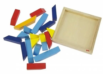 Пазл деревянный Goki Мир форм Треугольники (57572-1) - Pampik - 3