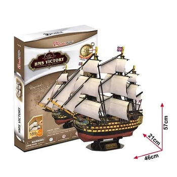 3D Пазл CubicFun HMS Victory, 189 елементів (T4019h) - Pampik - 3