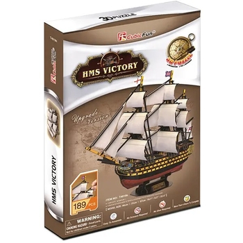 3D Пазл CubicFun HMS Victory, 189 елементів (T4019h) - Pampik