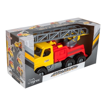 Машинка Tigres City Truck Пожежна машинка, жовтий з червоним (39367) - Pampik - 3