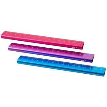 Лінійка Yes Triangle металева, 15 см, фіолетовий (370528) - Pampik - 4