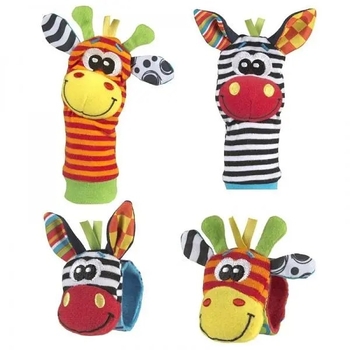 Развивающие носочки и браслеты-погремушки Playgro Джунгли (90866) - Pampik
