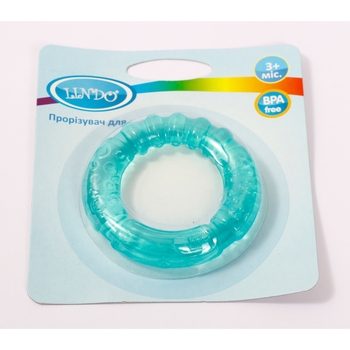 Прорезыватель для зубов Lindo с водой, голубой (LI 304) - Pampik - 2