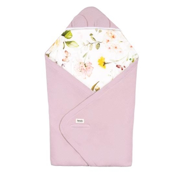 Одеяло для люльки Lionelo Travel Swaddle Blanket Pink Flower (LO-TRAVEL SWADDLE BLANKET PINK FLOWER) - Pampik