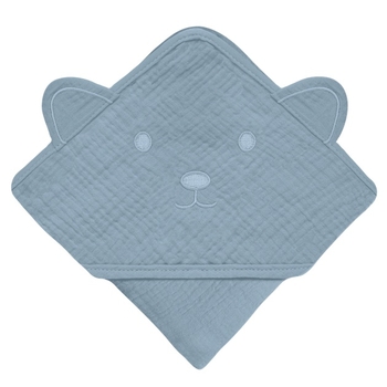 Рушник Lionelo Muslin Hooded Towel Grey Sky, 100х100 см (LO-MUSLIN HOODED TOWEL GREY SKY) - Pampik - 2