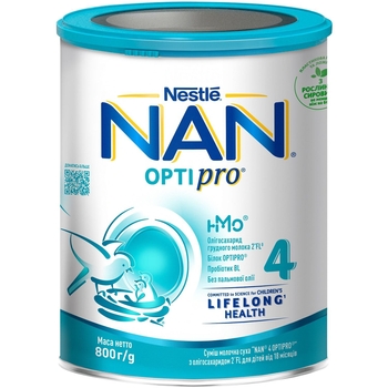 Набор сухой молочной смеси NAN Optipro 4, 2400 г (3 шт. по 800 г) - Pampik - 2