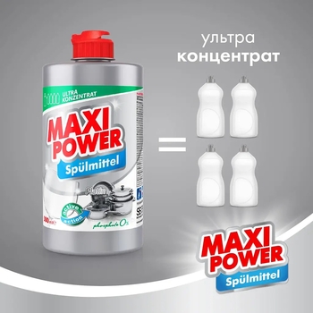 Средство для мытья посуды Maxi Power Платинум, 500 мл - Pampik - 3