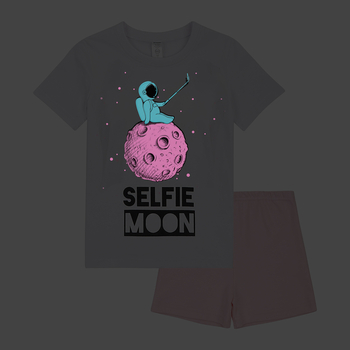 Светящаяся пижама Garnamama Neon PG Summer 134 Белый Розовый (698077.9877311) - Pampik - 3