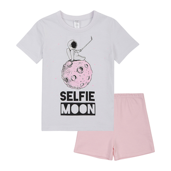 Светящаяся пижама Garnamama Neon PG Summer 134 Белый Розовый (698077.9877311) - Pampik