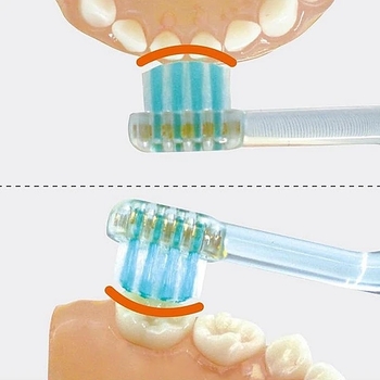 Дитяча електрична зубна щітка Combi 115738, 2 насадки, білий (20253) - Pampik - 7