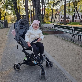 Прогулянкова коляска Combi CFS 117662, сірий + сумка-чохол у подарунок (29287) - Pampik - 6