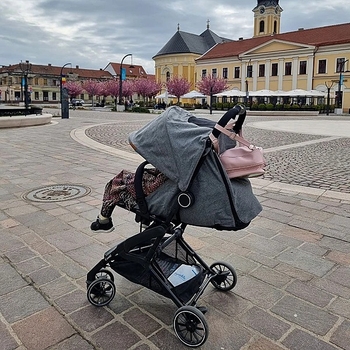 Прогулянкова коляска Combi CFS 117662, сірий + сумка-чохол у подарунок (29287) - Pampik - 5