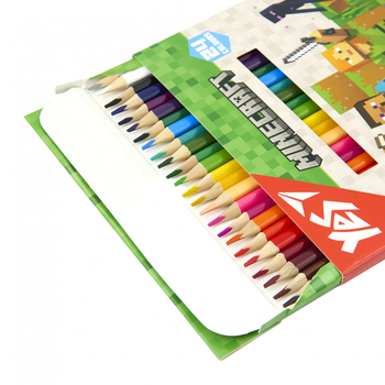 Олівці кольорові Yes Minecraft, 24 кольори (290770) - Pampik - 2