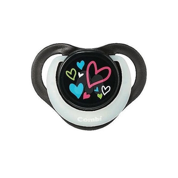 Пустышка силиконовая ортодонтическая Combi Step 3 115760 с холдером, 8-18 мес., черный (21324) - Pampik - 2