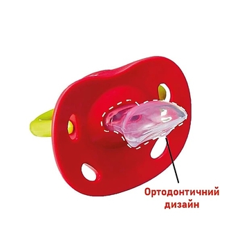 Пустышка силиконовая ортодонтическая Combi Step 3 116203, 8-18 мес., красный (21324) - Pampik - 5