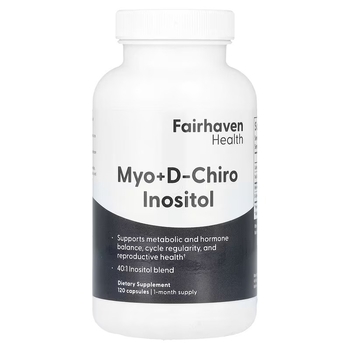Міо-інозитол та D-хіро інозитол Fairhaven Health Myo + D-Chiro Inositol, 120 капсул - Pampik