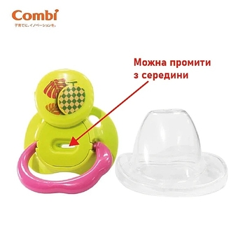 Пустышка силиконовая ортодонтическая Combi Step 1 116198, 0-3 мес., салатовый (15271) - Pampik - 7